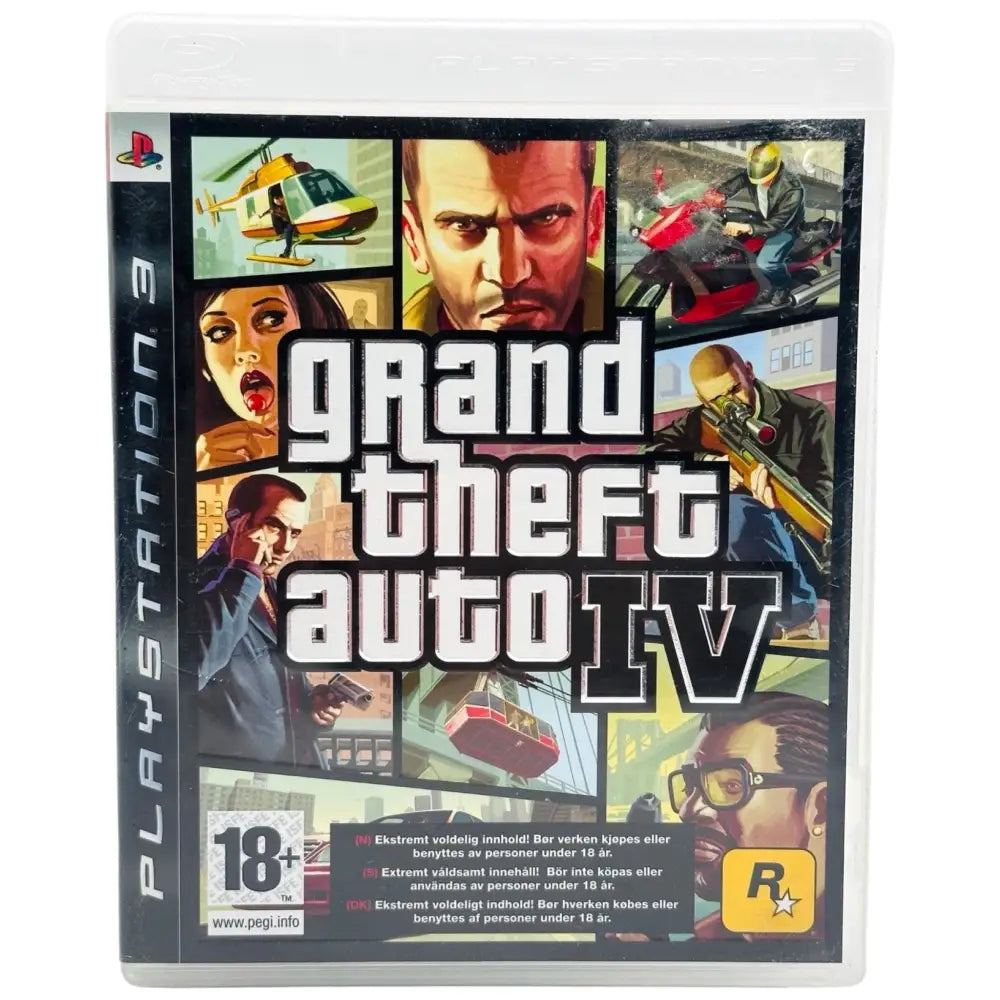 Grand Theft Auto IV - PlayStation 3 (PS3) Spill - Cover - Manual - Spill/Disk / Standard