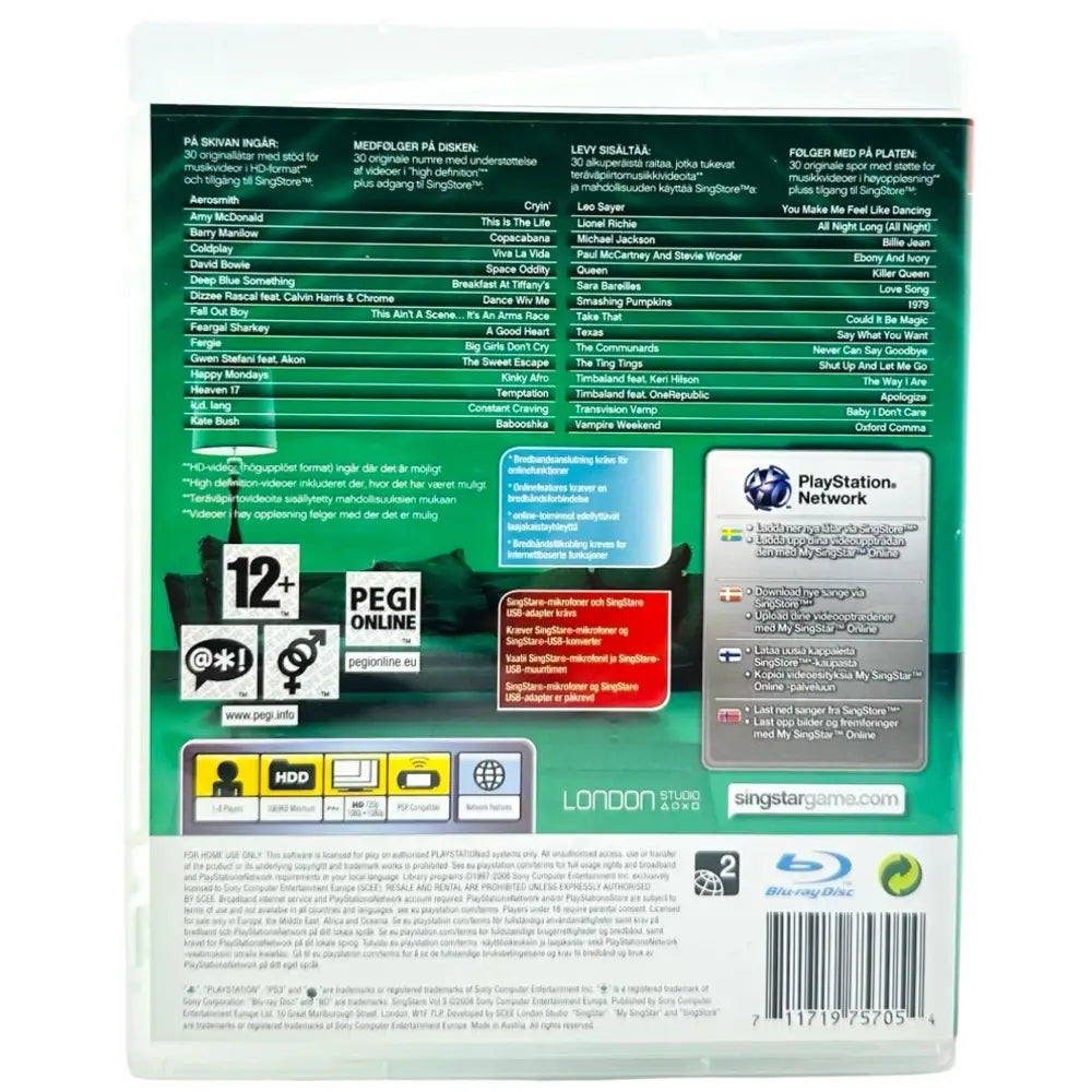 SingStar Vol. 3 - PlayStation (PS3) Spill