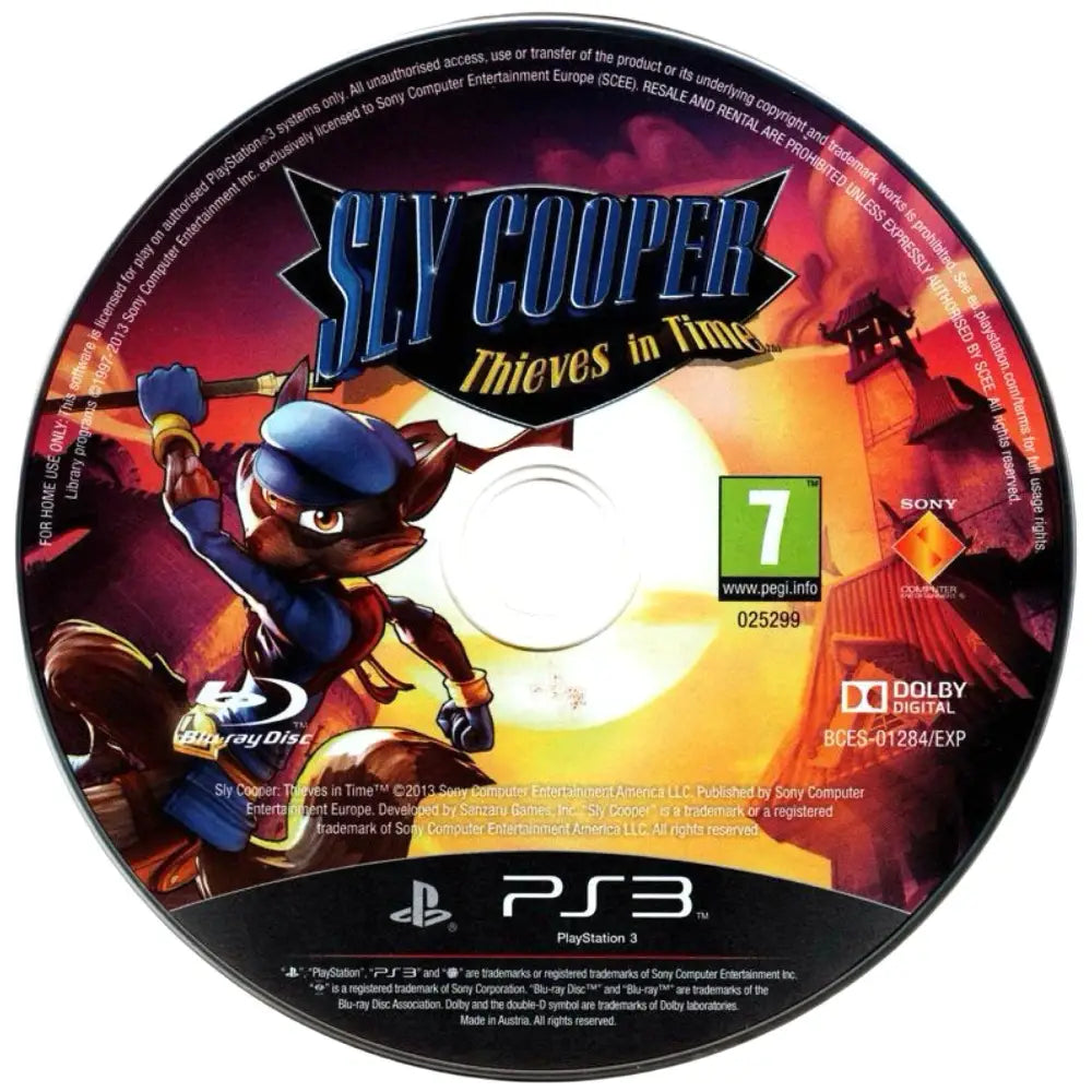 Sly Cooper: Thieves In Time - PlayStation 3 (PS3) Spill - Kun Spill/Disk