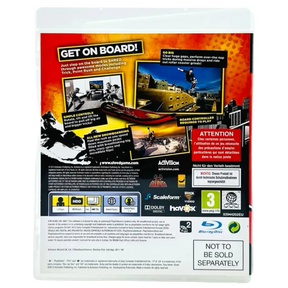 Tony Hawk: Shred - PlayStation 3 (PS3) Spill