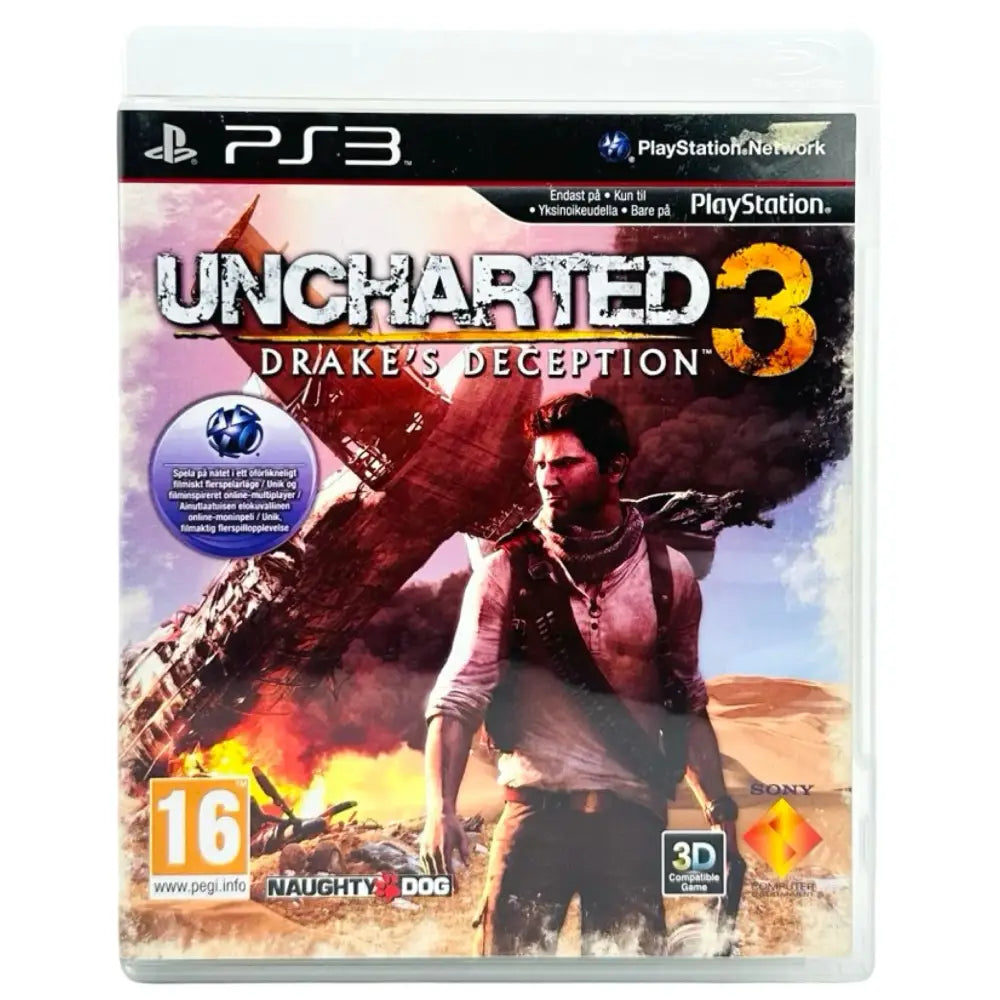 Uncharted 3: Drake’s Deception - PlayStation 3 (PS3) Spill - Cover - Manual - Spill/Disk / Standard