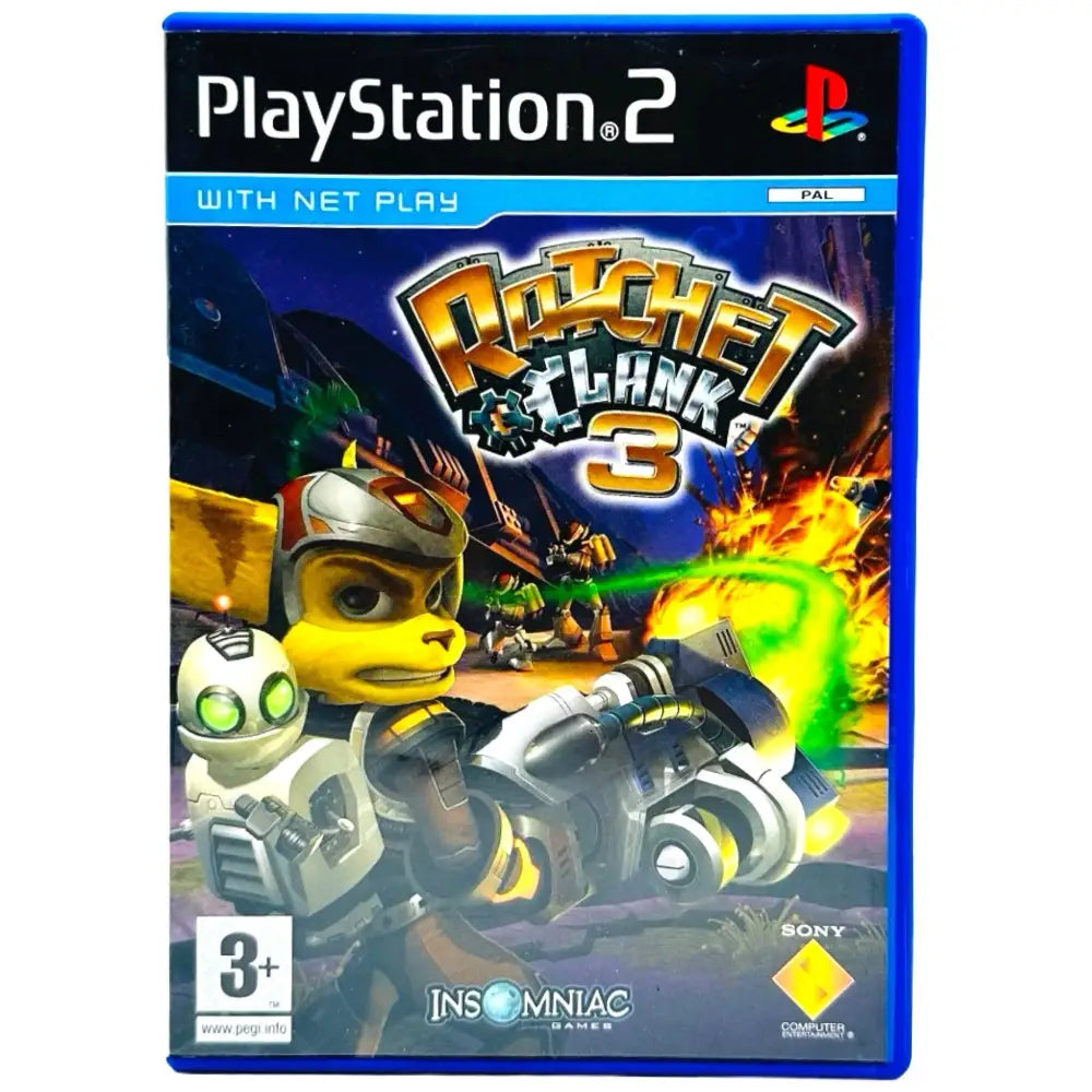 Ratchet & Clank 3 - PlayStation 2 (PS2) Spill - Cover - Manual - Spill/Disk / Standard