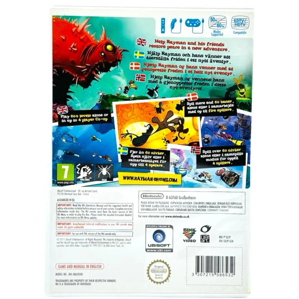 Rayman Origins - Nintendo Wii Spill