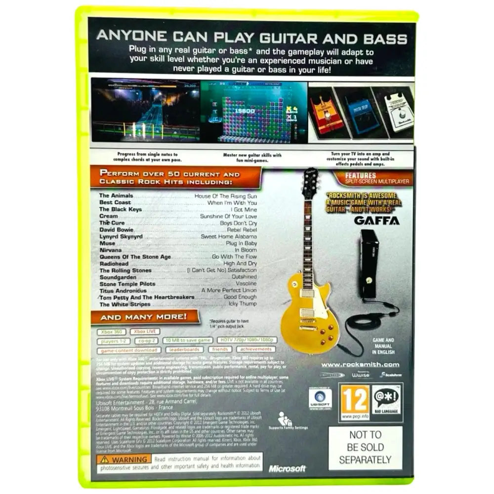 Rocksmith - Xbox 360 Spill