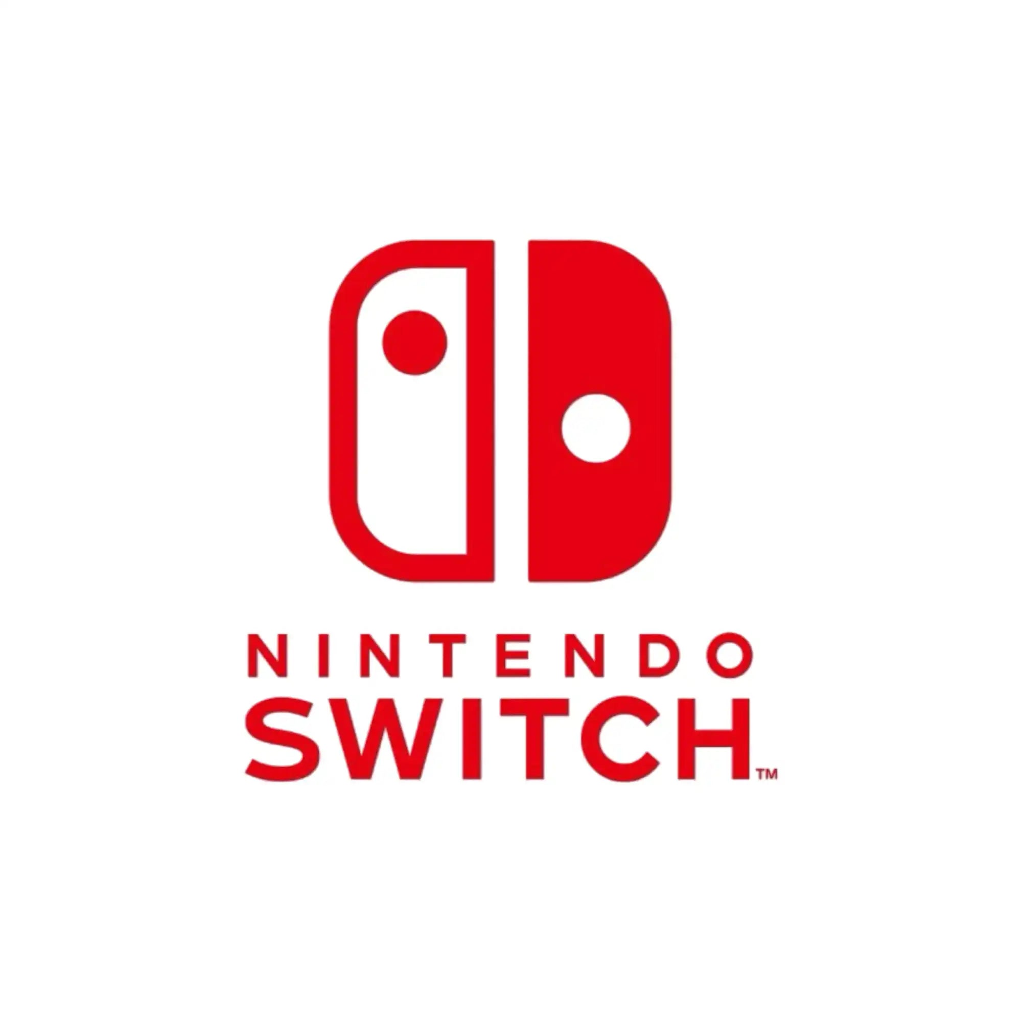 Rød og hvit Nintendo Switch-logo.