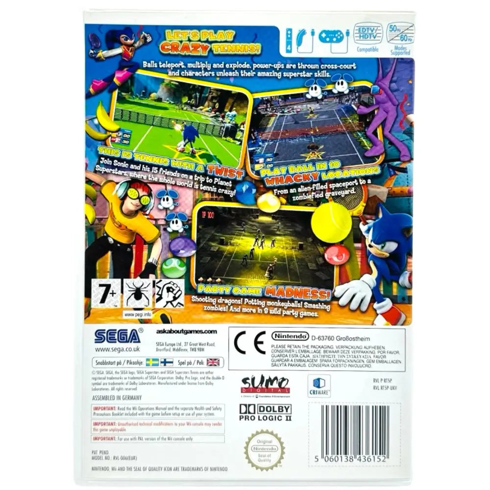 Sega Superstars Tennis - Nintendo Wii Spill