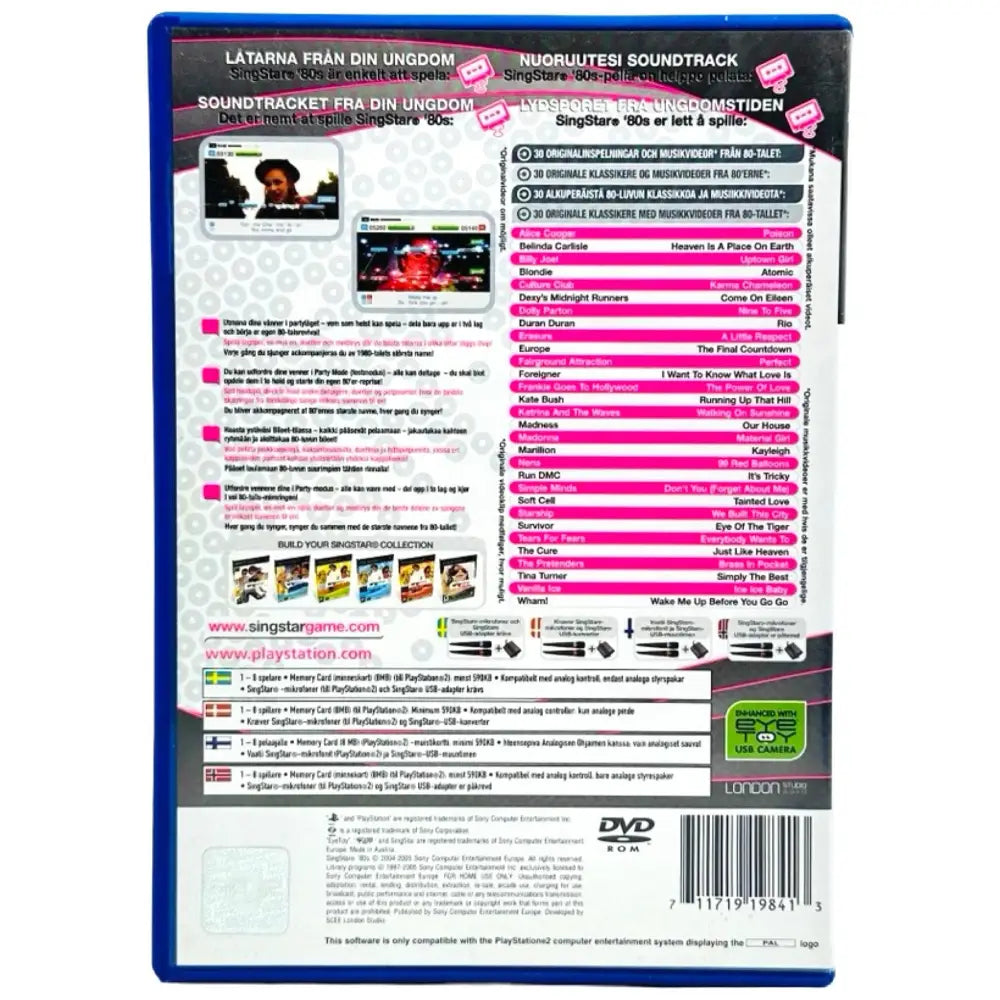 SingStar: ’80s - PlayStation 2 (PS2) Spill