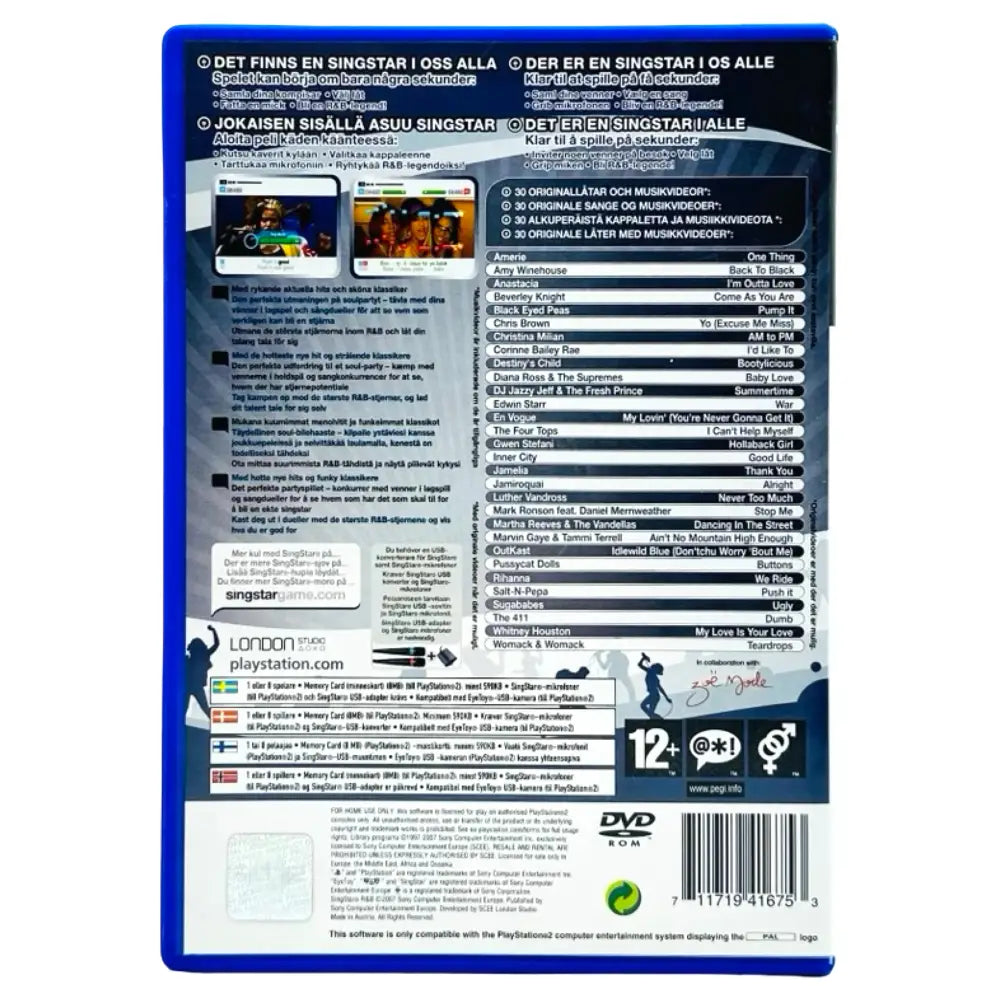 Singstar R&B - PlayStation 2 (PS2) Spill