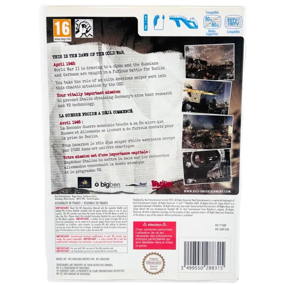 Sniper Elite - Nintendo Wii Spill