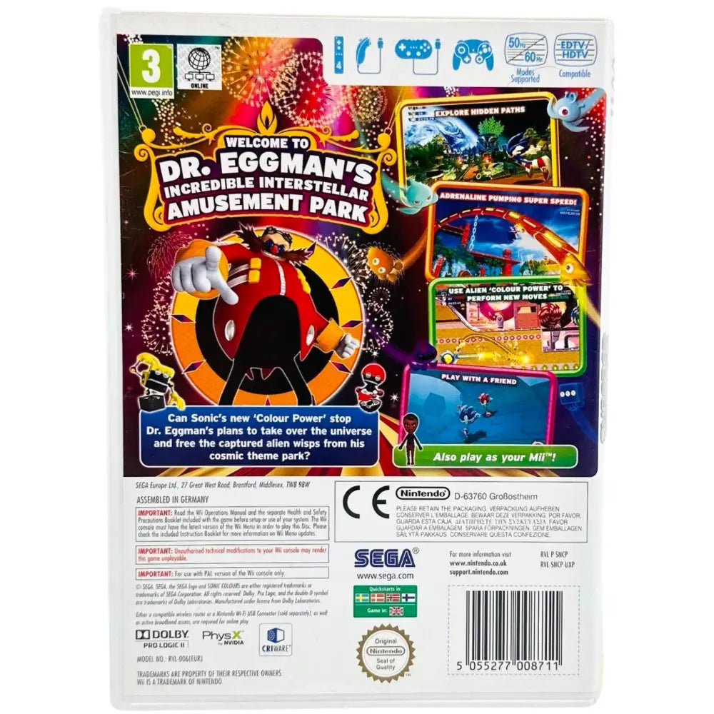 Sonic Colours - Nintendo Wii Spill