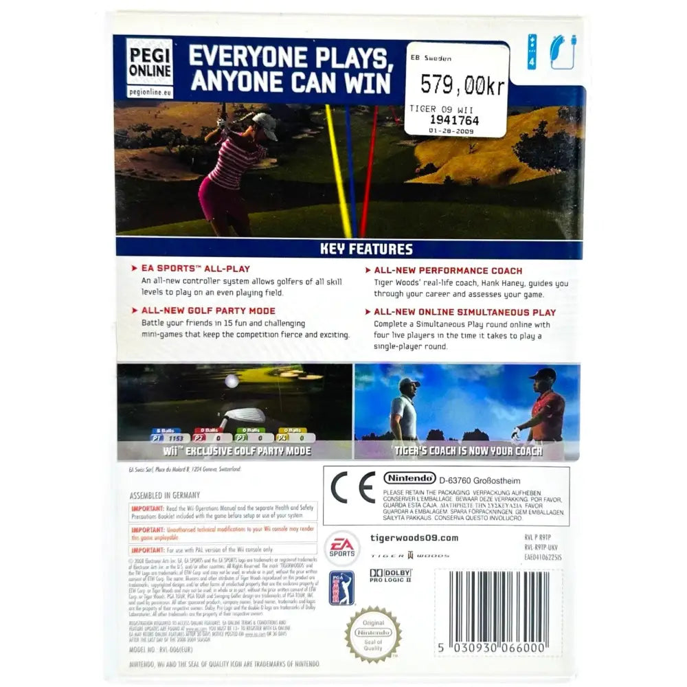 Tiger Woods PGA Tour 09 All-Play - Nintendo Wii Spill