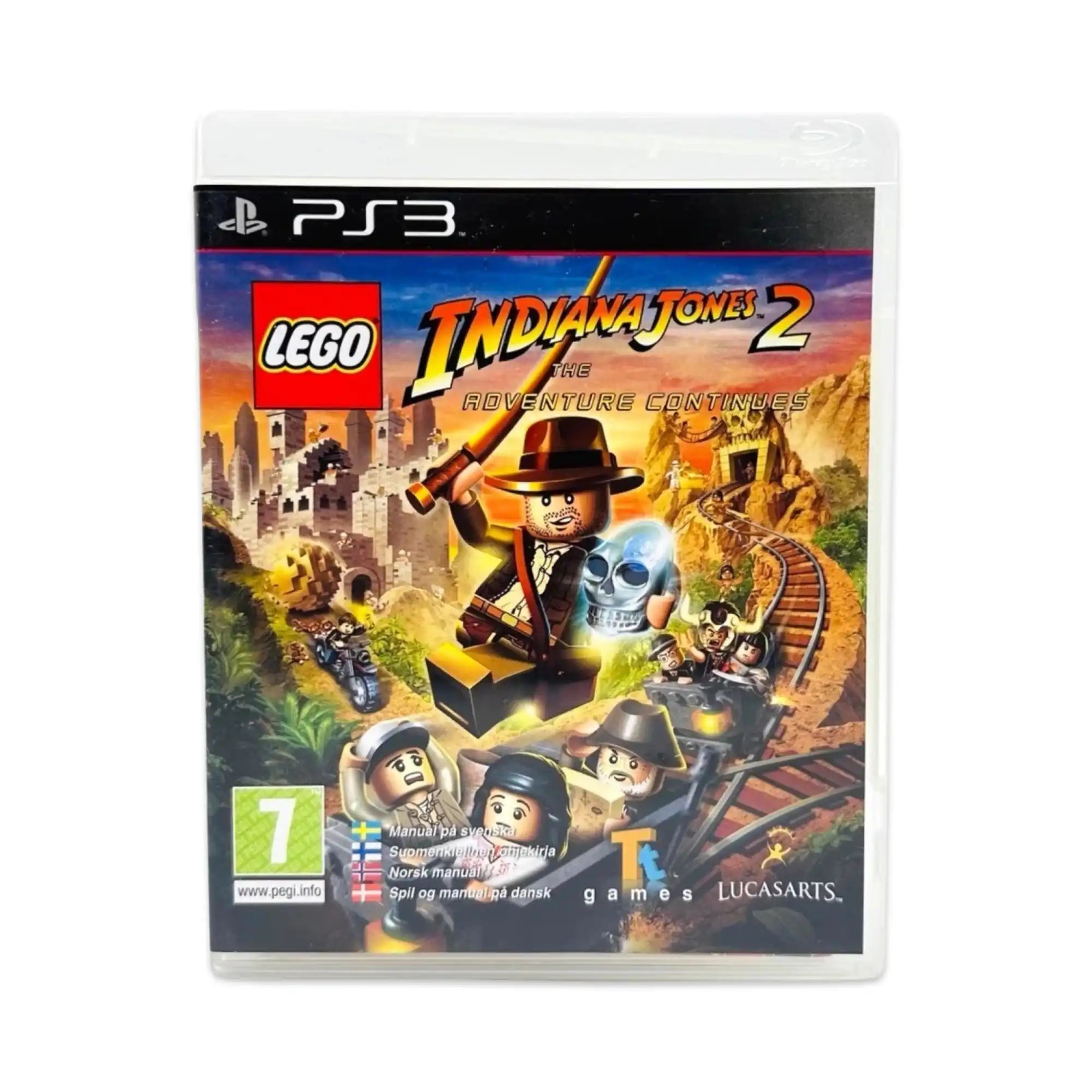 Et videospill for PlayStation 3, med Lego Indiana Jones 2.