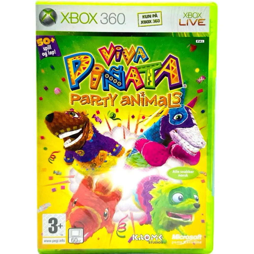 Viva Pinata: Party Animals - Xbox 360 Spill - Cover - Manual - Spill/Disk (Forseglet)