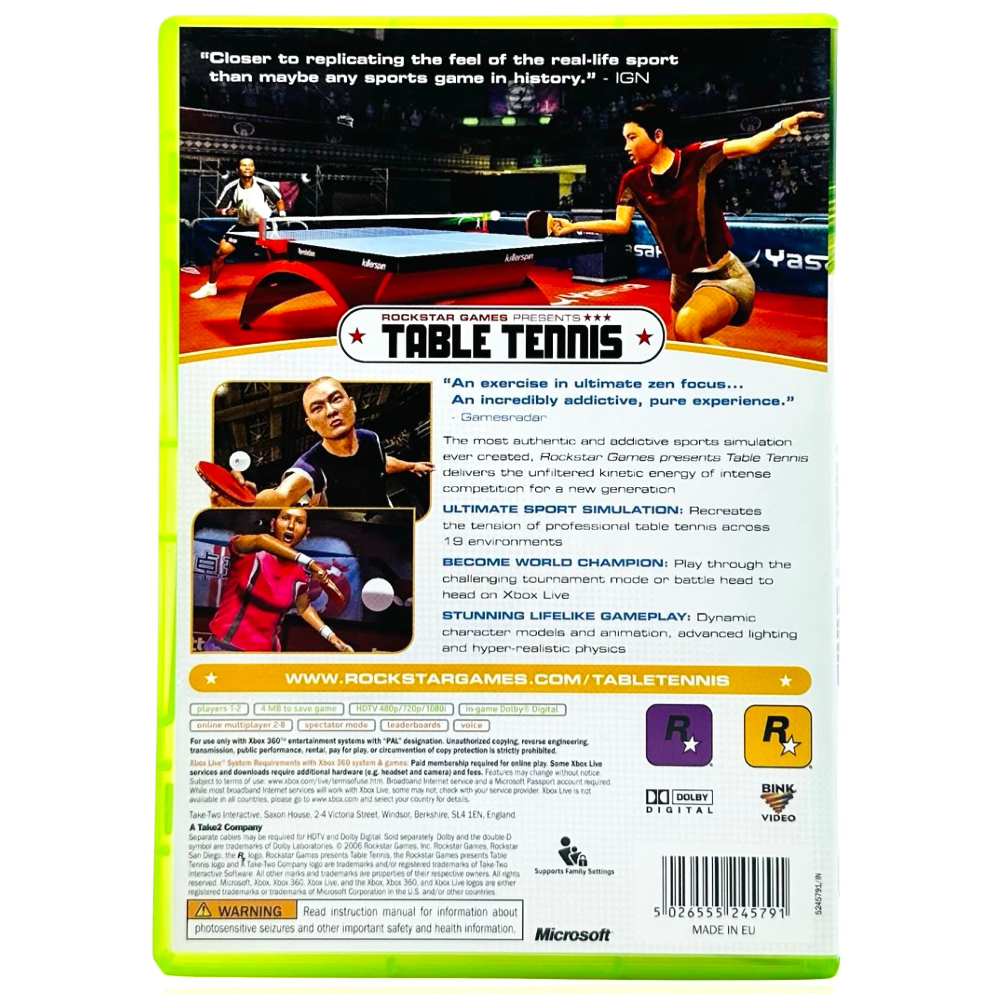 Table Tennis - Xbox 360 Spill