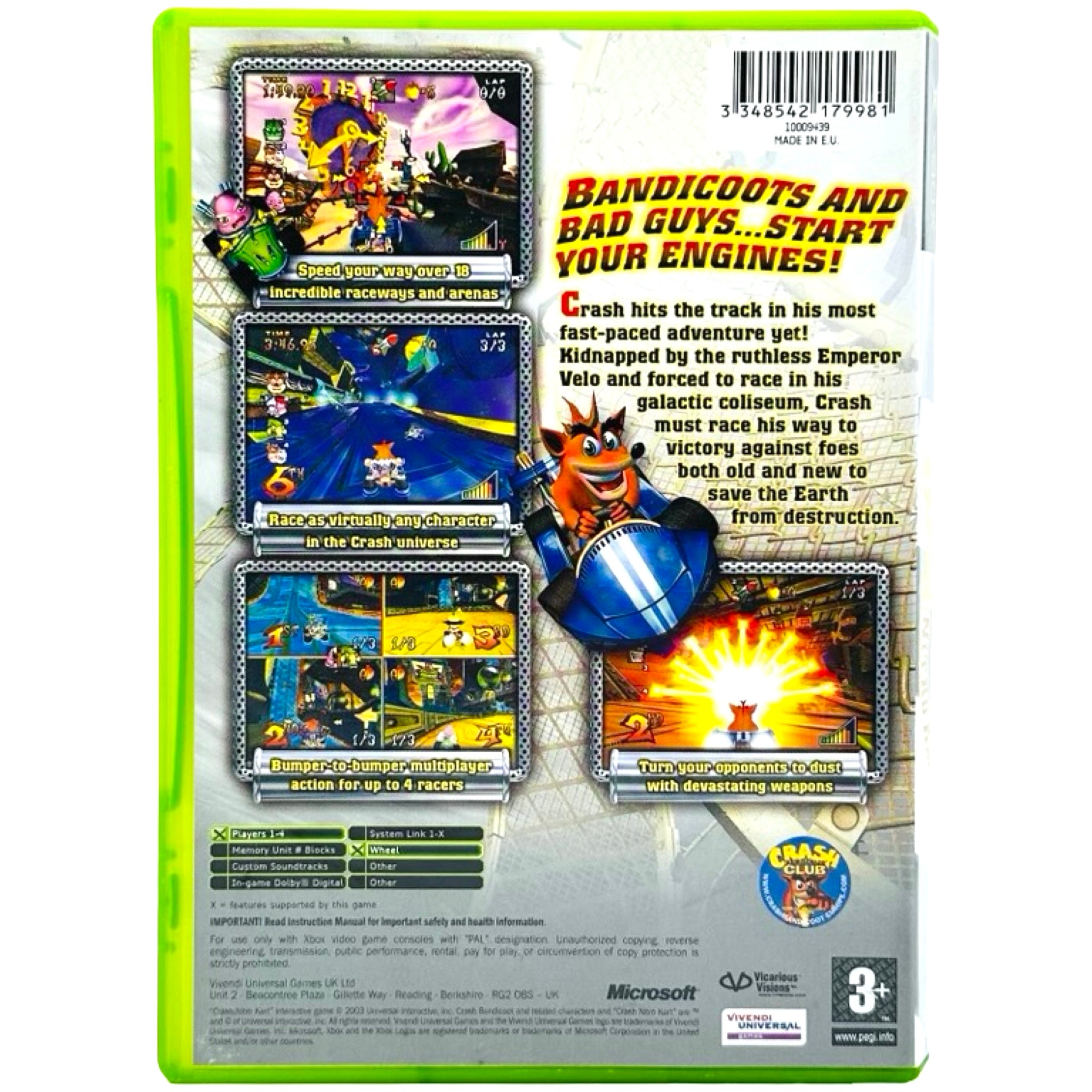 Crash Nitro Kart - Xbox spill