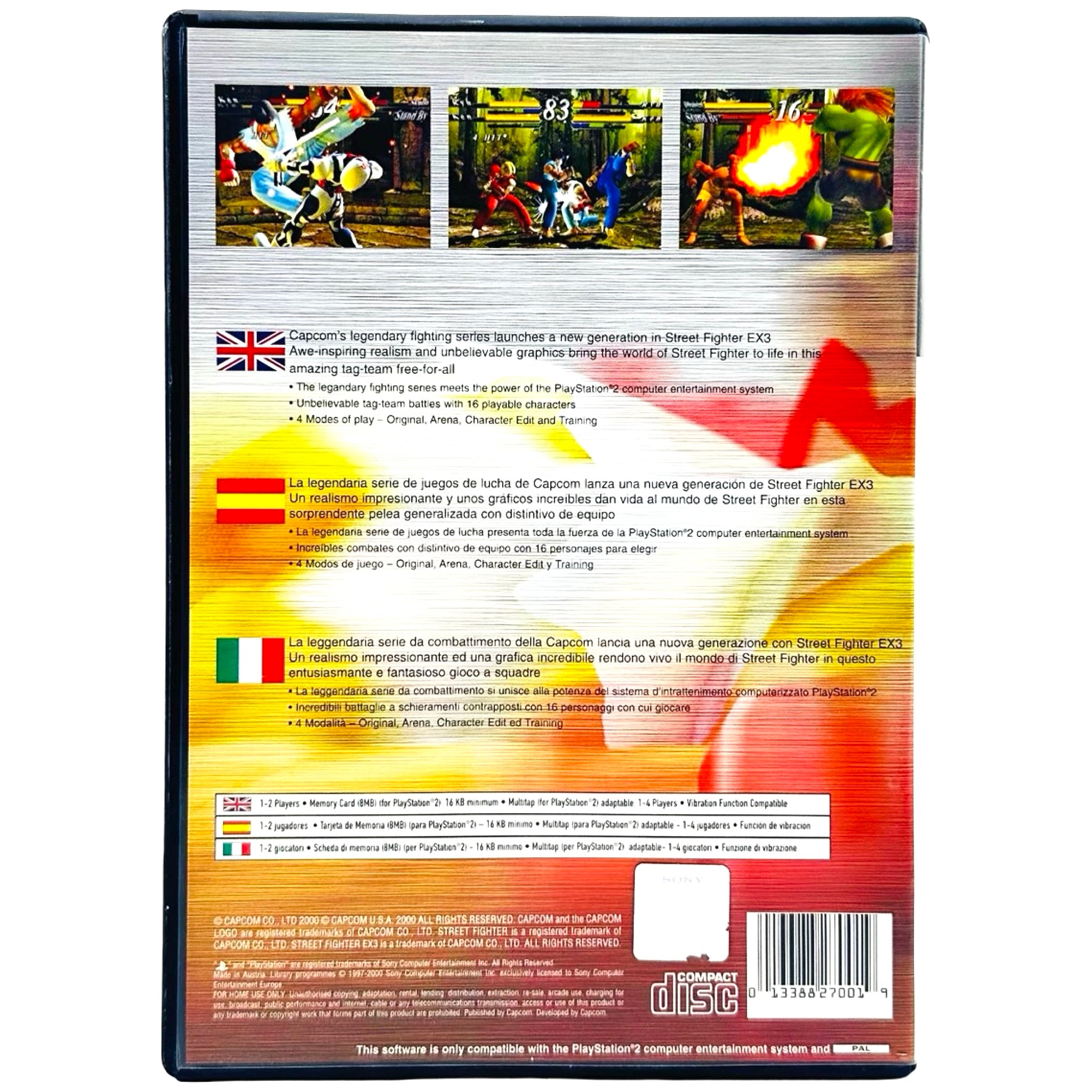 Street Fighter EX3  - PlayStation 2 (PS2) Spill
