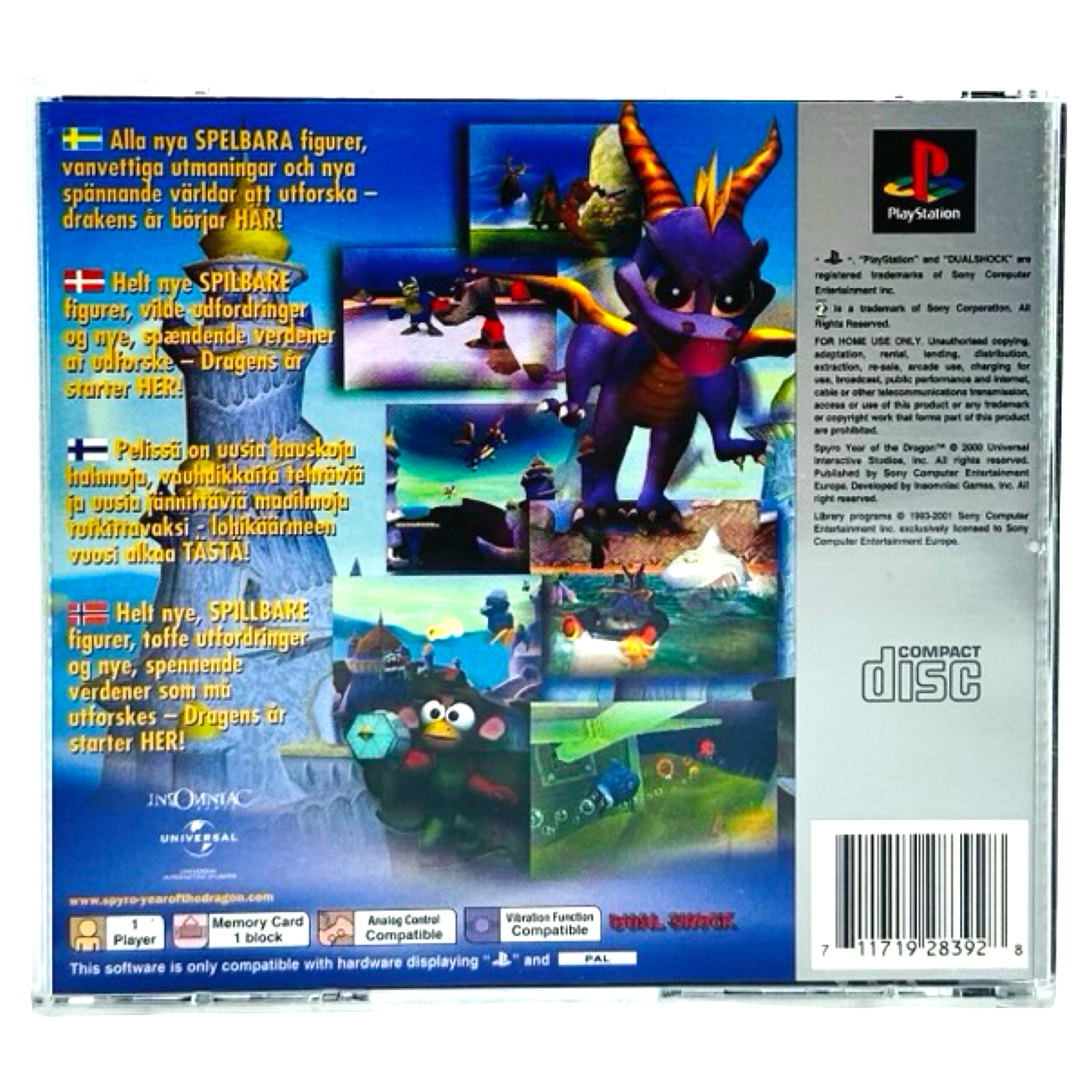 Spyro: Year of the Dragon - PlayStation 1 (PS1) Spill