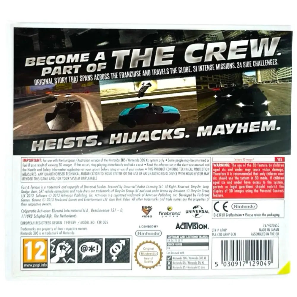 3DS: Fast & Furious: Showdown - RetroGaming.no
