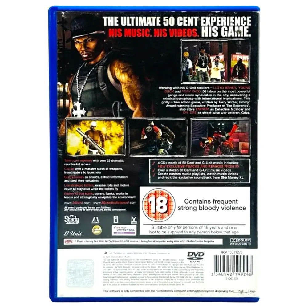 50 Cent Bulletproof - PlayStation 2 (PS2) Spill