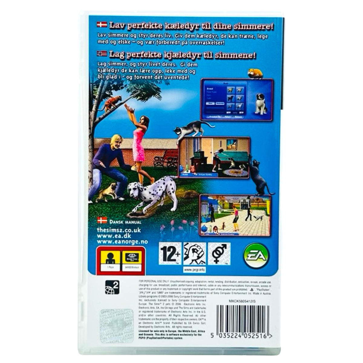 The Sims 2: Pets - PSP Spill