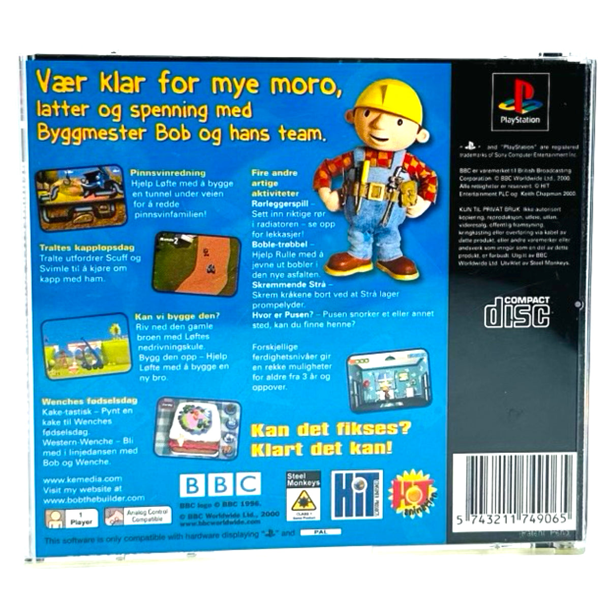 Bob the Builder: Can We Fix It? - PlayStation 1 (PS1) Spill