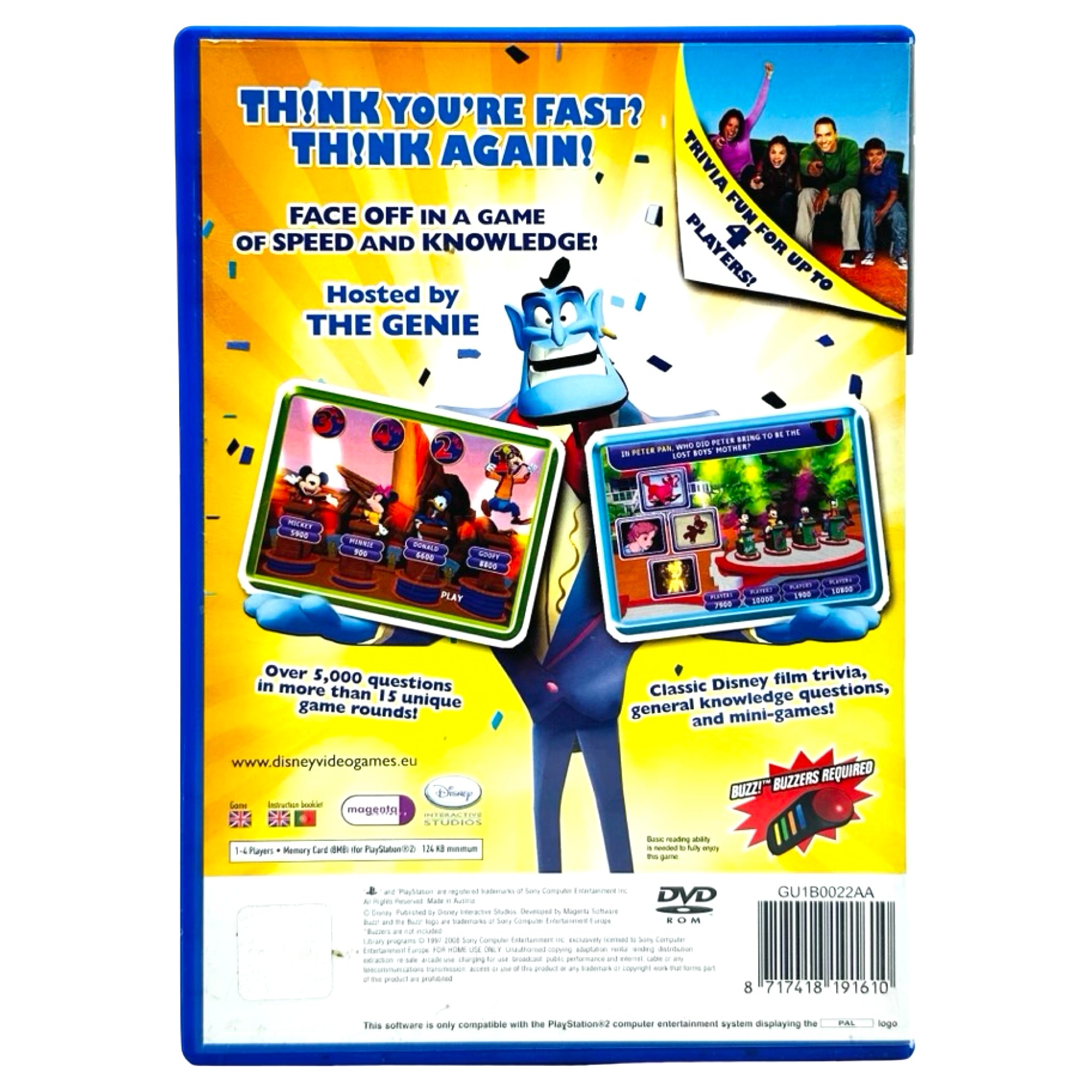 Disney Think Fast  - PlayStation 2 (PS2) Spill
