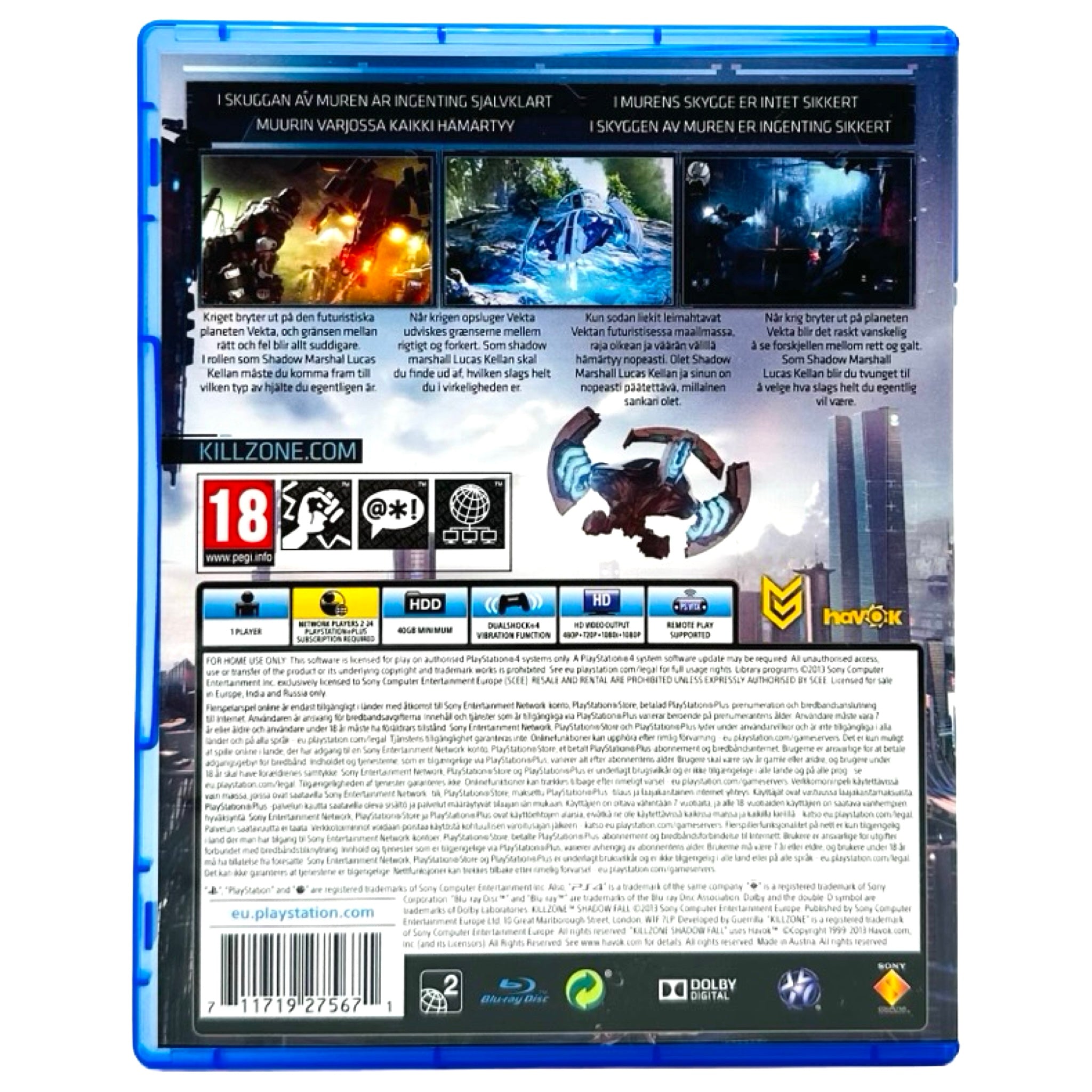 Killzone Shadow Fall - PlayStation 4 (PS4) Spill