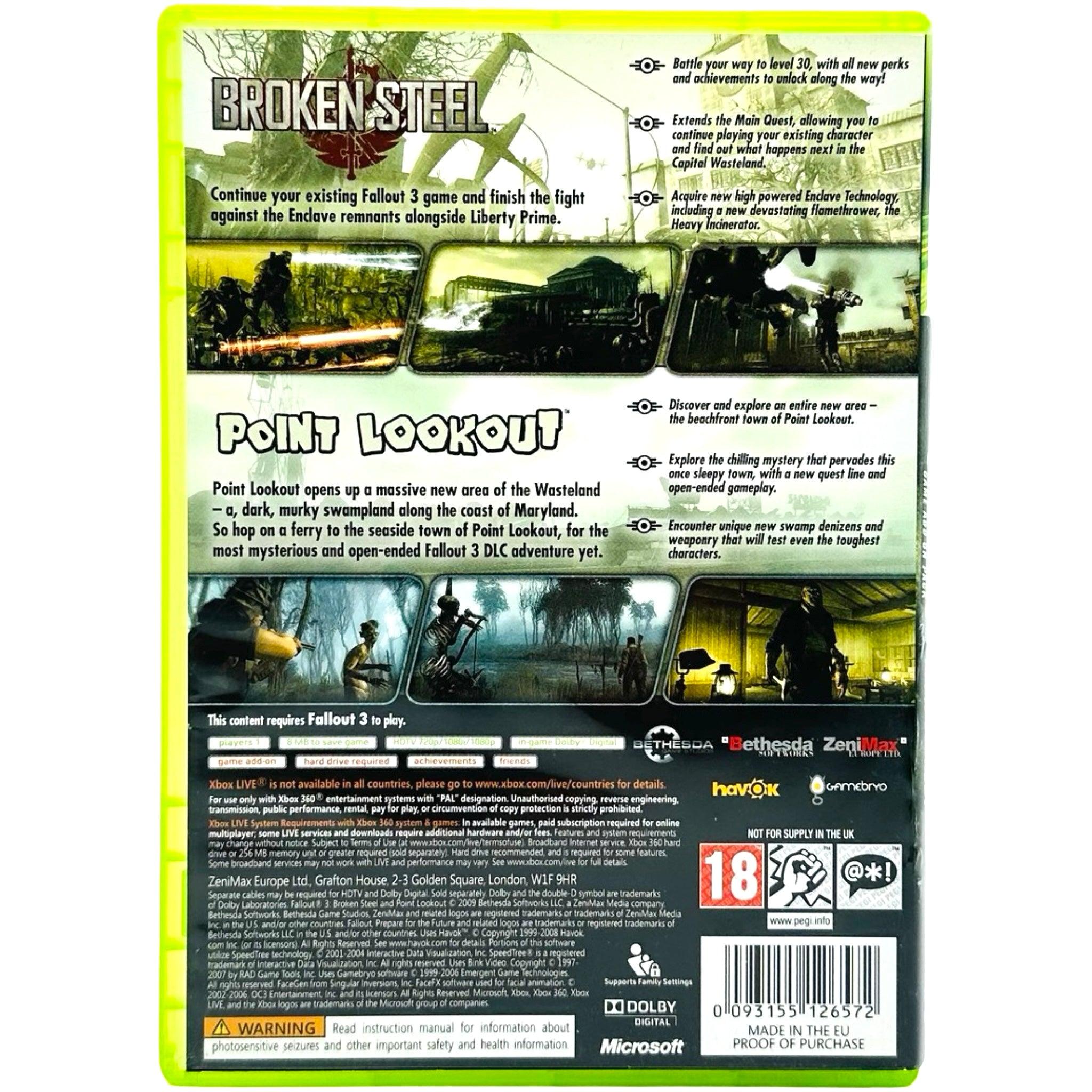 Xbox 360: Fallout 3 Add-On Broken Steel And Point Lookout