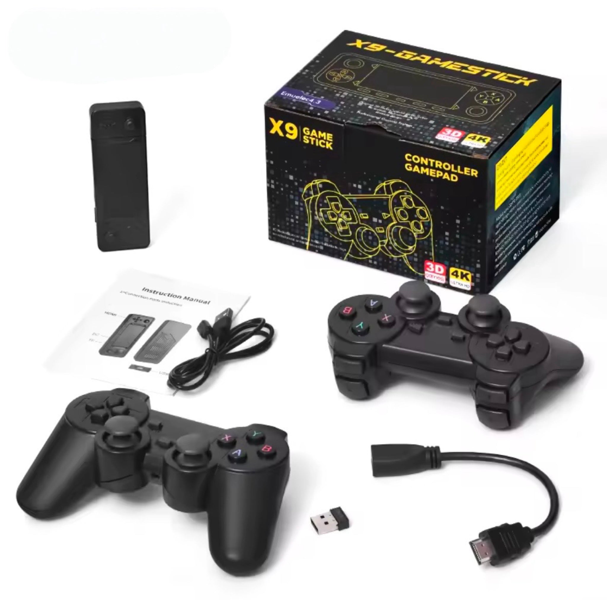 X9 PRO Game Stick 4K – Retro Spillkonsoll, 40.000 Spill