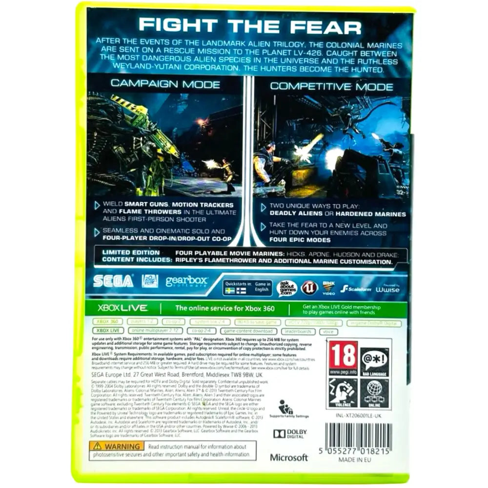 Aliens: Colonial Marines - Xbox 360 Spill