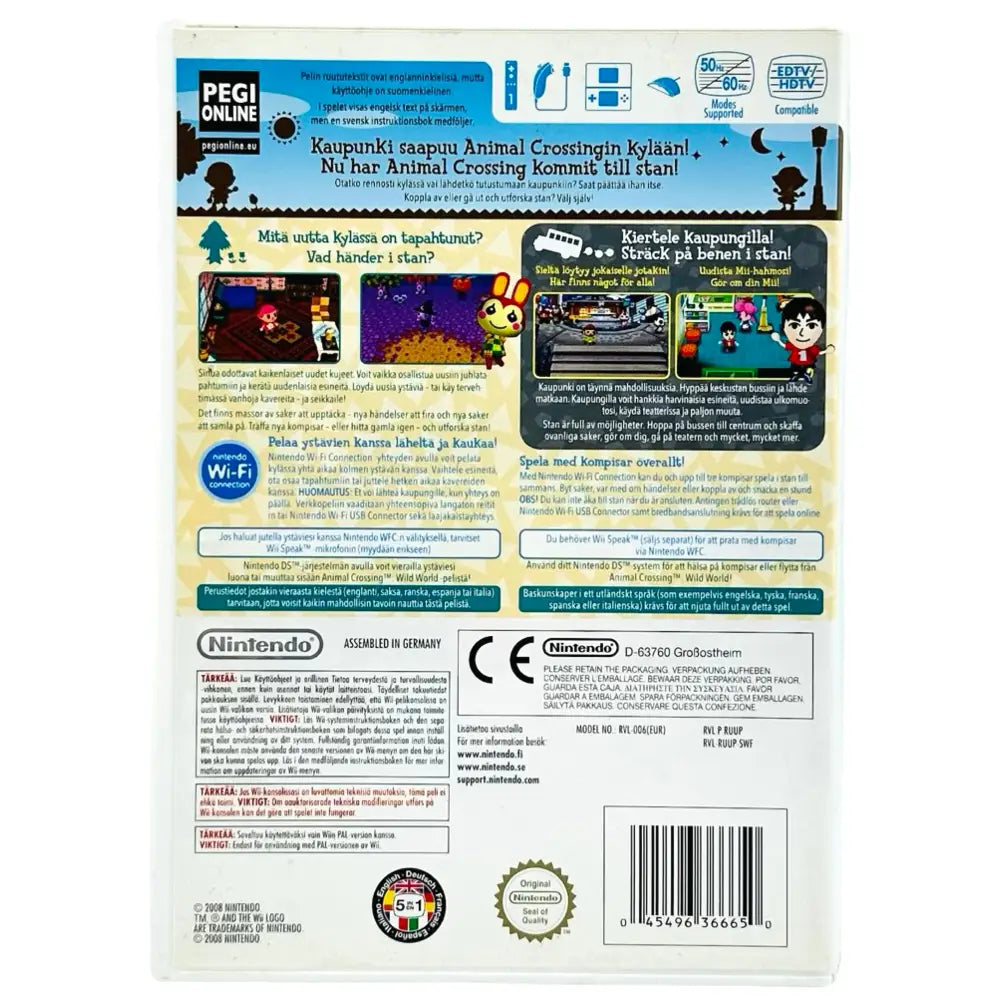 Animal Crossing: Let’s Go To The City - Nintendo Wii Spill