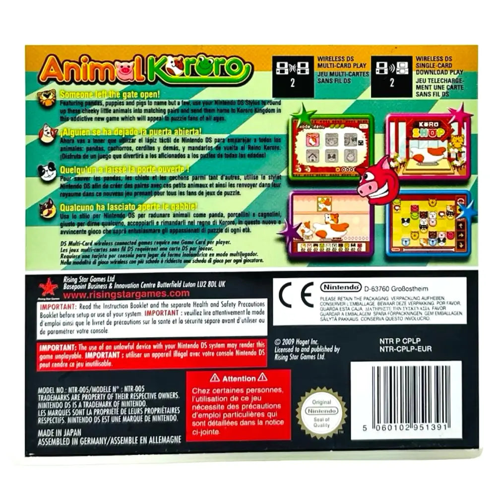 Animal Kororo - Nintendo DS Spill - Spill