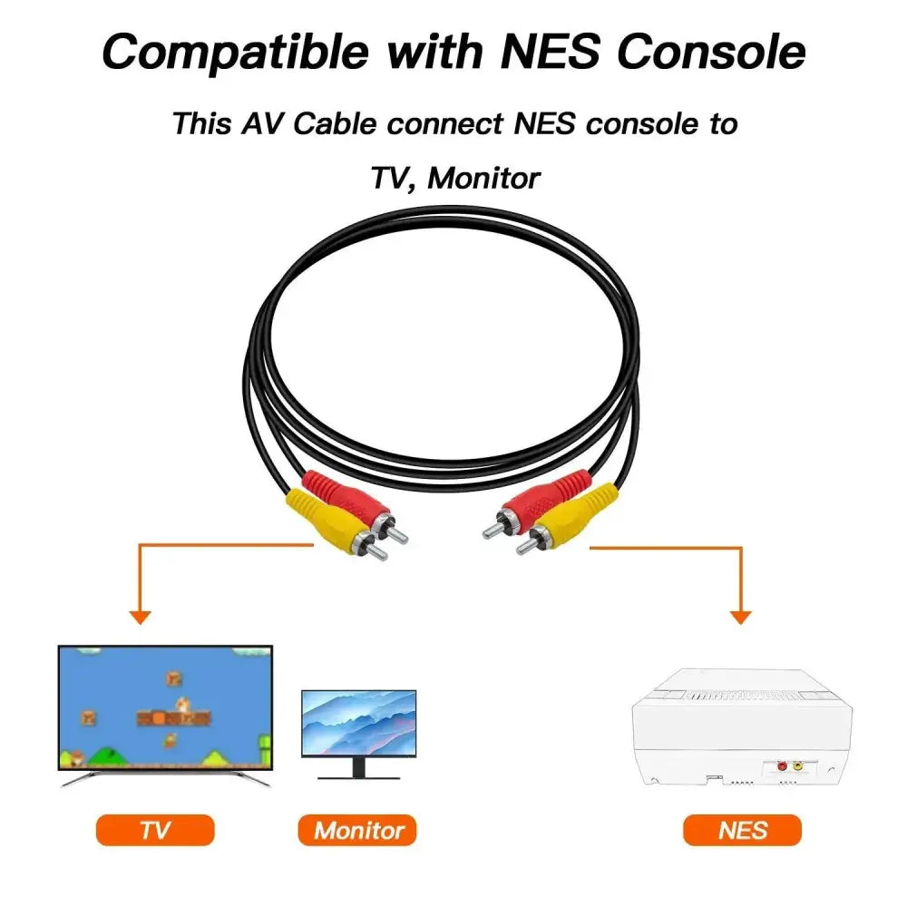 AV Kabel til Nintendo NES 8-bit - RetroGaming.no