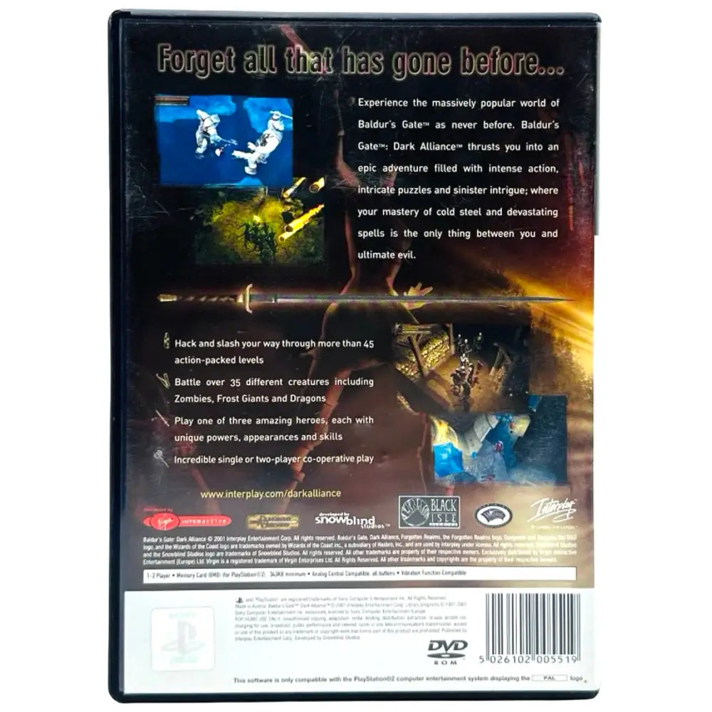 Baldur’s Gate Dark Alliance - PlayStation 2 (PS2) Spill - Spill