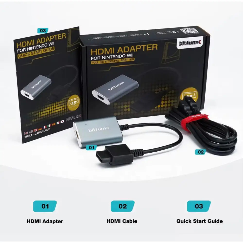 Bitfunx HDMI Adapter for Nintendo Wii – Plug & Play - Konverter