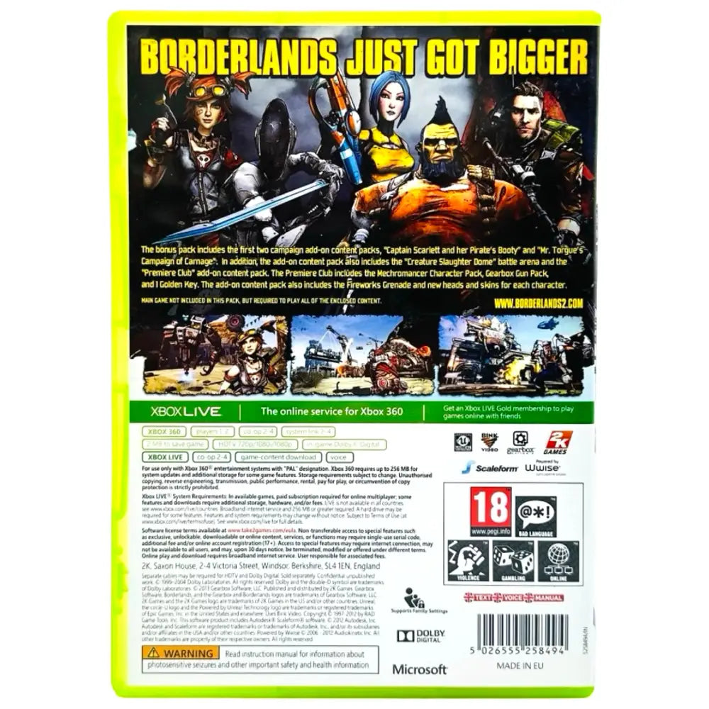 Borderlands 2 Add-On Pac - Xbox 360 Spill - Spill