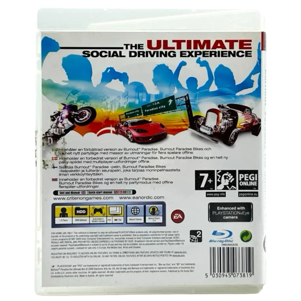 Burnout Paradise: The Ultimate Box - PlayStation 3 (PS3) Spill