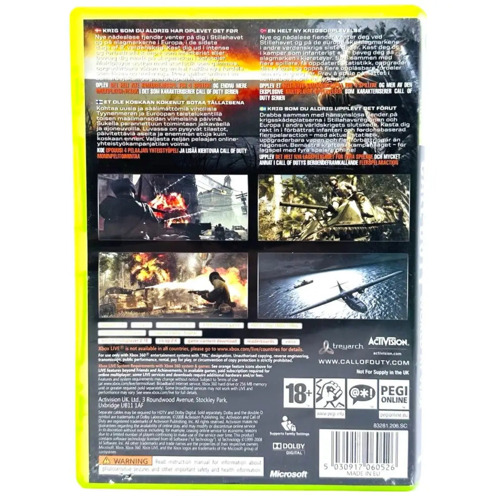 Call Of Duty: World At War - Xbox 360 Spill