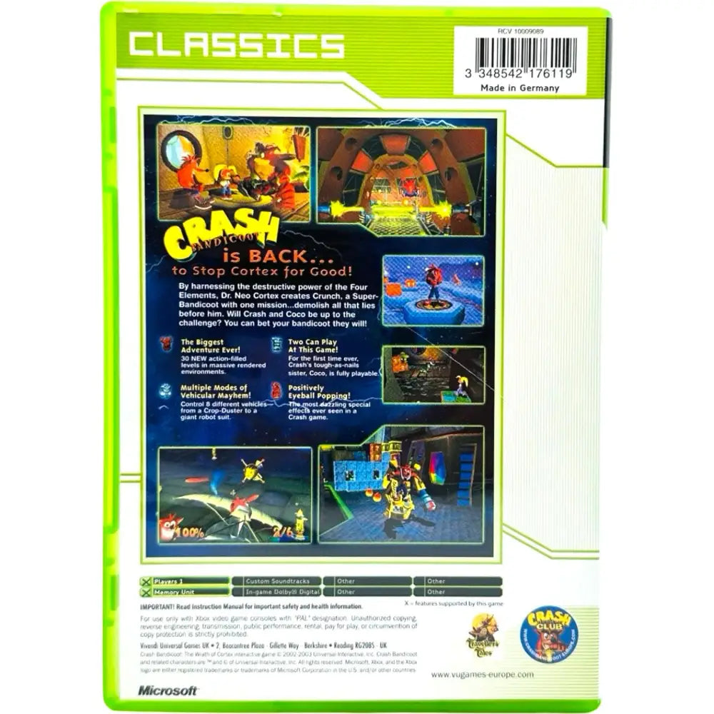 Crash Bandicoot: The Wrath Of Cortex - Xbox spill - Spill