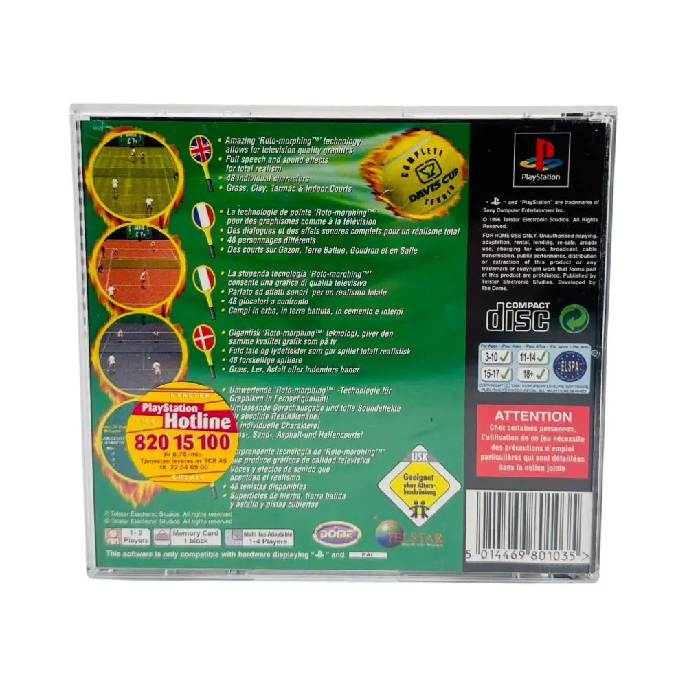 PS1: Davis Cup Complete Tennis - RetroGaming.no