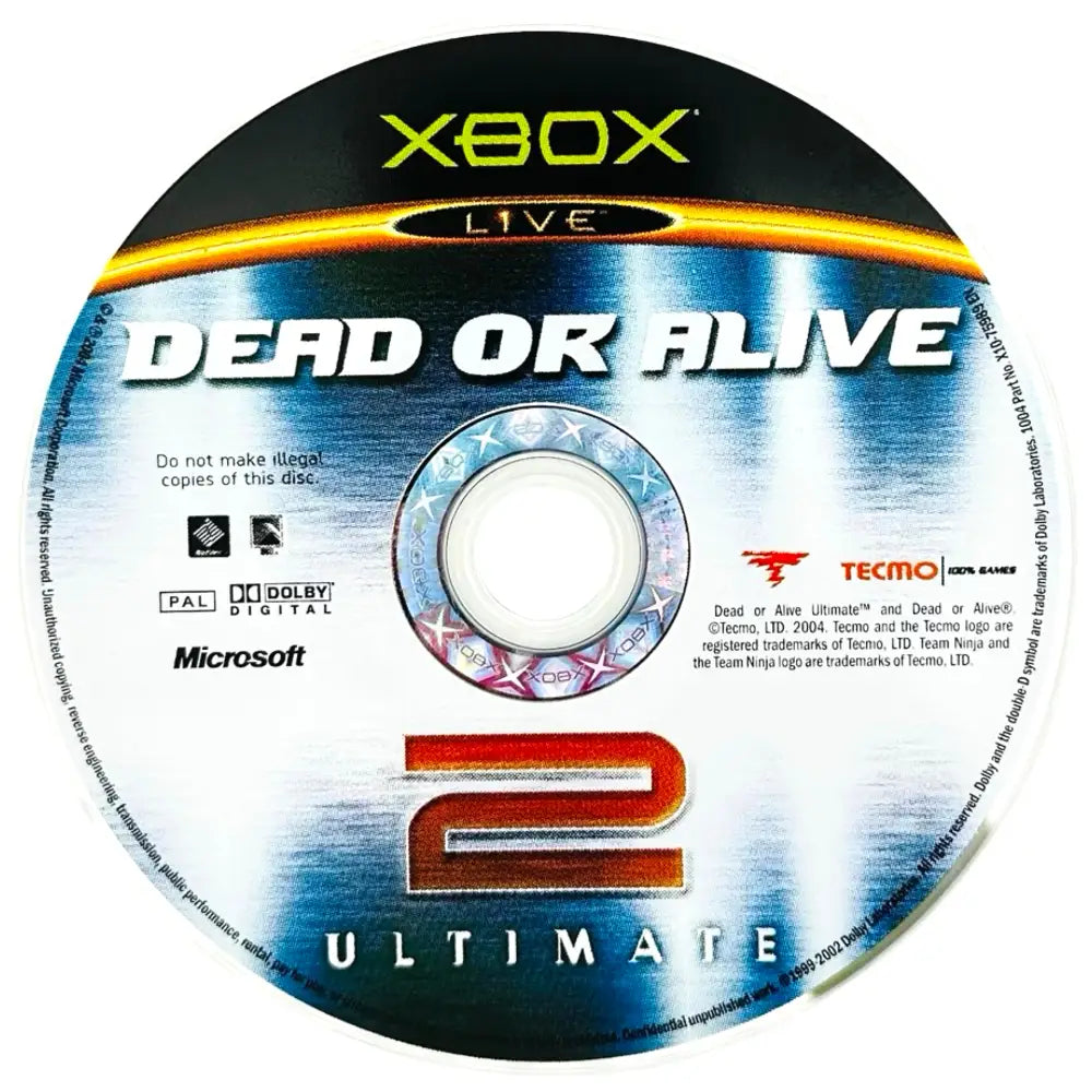 Dead Or Alive 2 Ultimate - Xbox spill - Spill