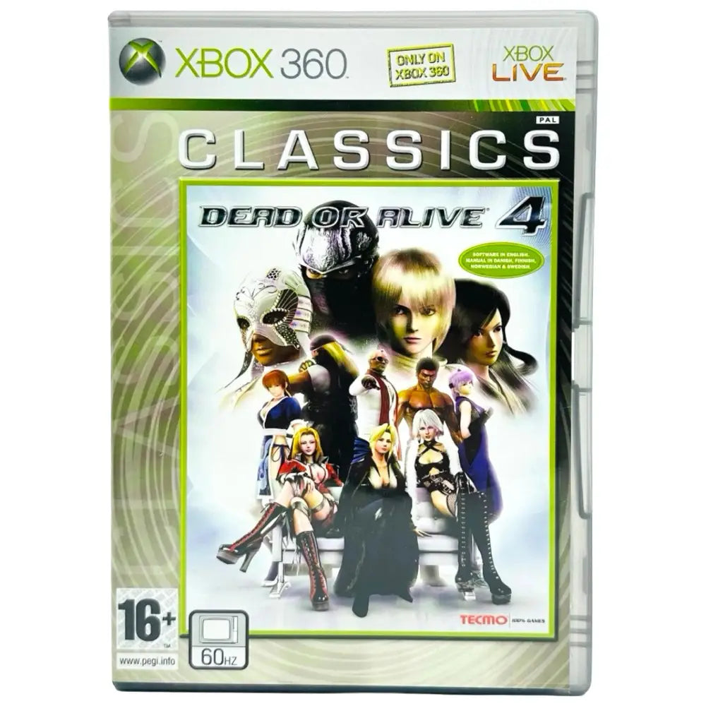 Dead Or Alive 4 - Xbox 360 Spill - Cover - Manual - Spill/Disk / Classics - Spill