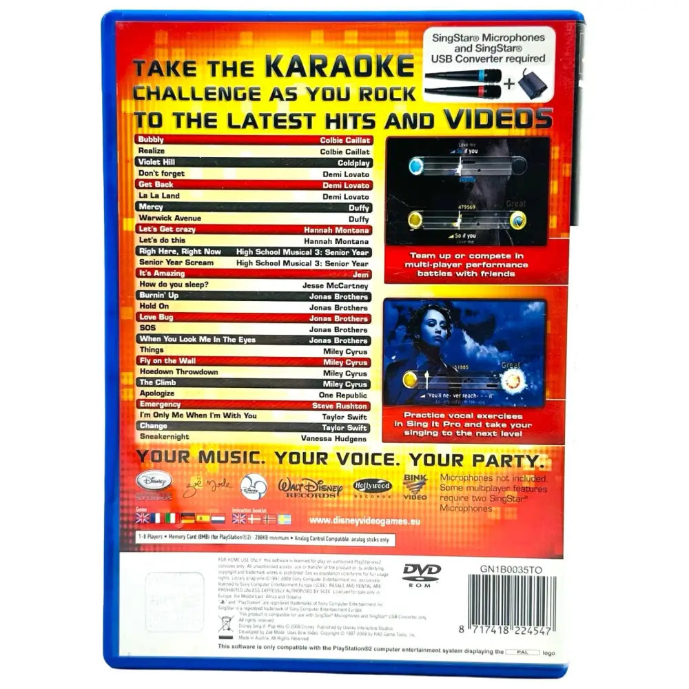Disney Sing It: Pop Hits - PlayStation 2 (PS2) Spill - Spill