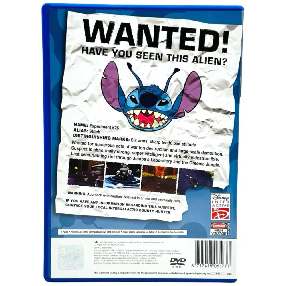 Disney’s Stitch Experiment 626 - PlayStation 2 (PS2) Spill - Spill