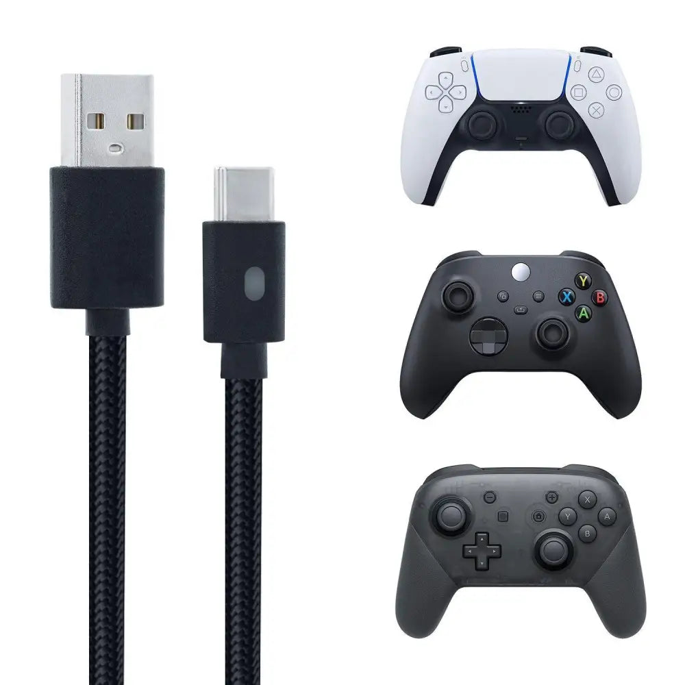 Dobe 3M Type-C Ladekabel for Switch/PS5/XBOX Series Kontroller - RetroGaming.No