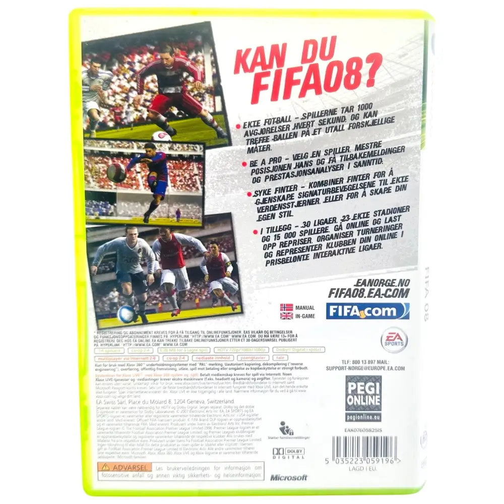 Xbox 360: FIFA 08 - RetroGaming.no