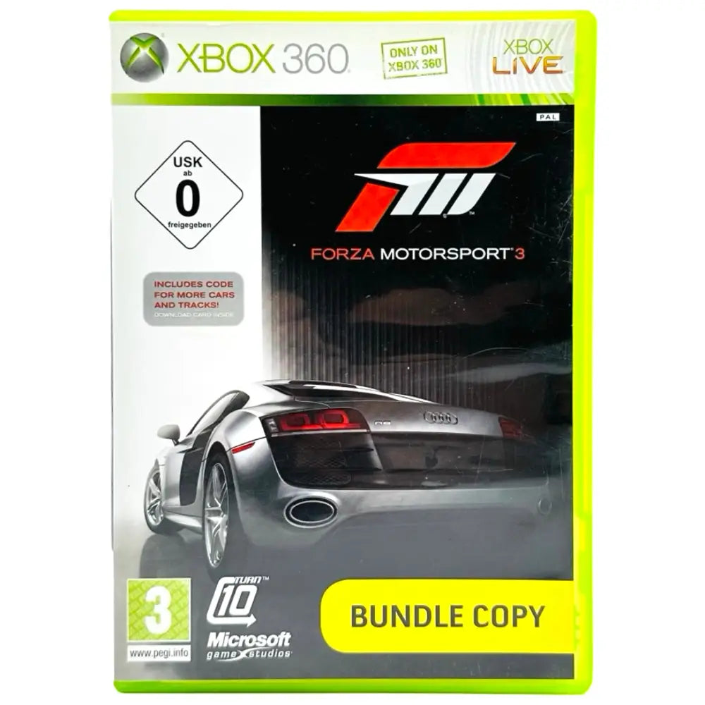 Forza Motorsport 3 - Xbox 360 Spill - Cover - Manual - Spill/Disk / Bundle Copy - Spill
