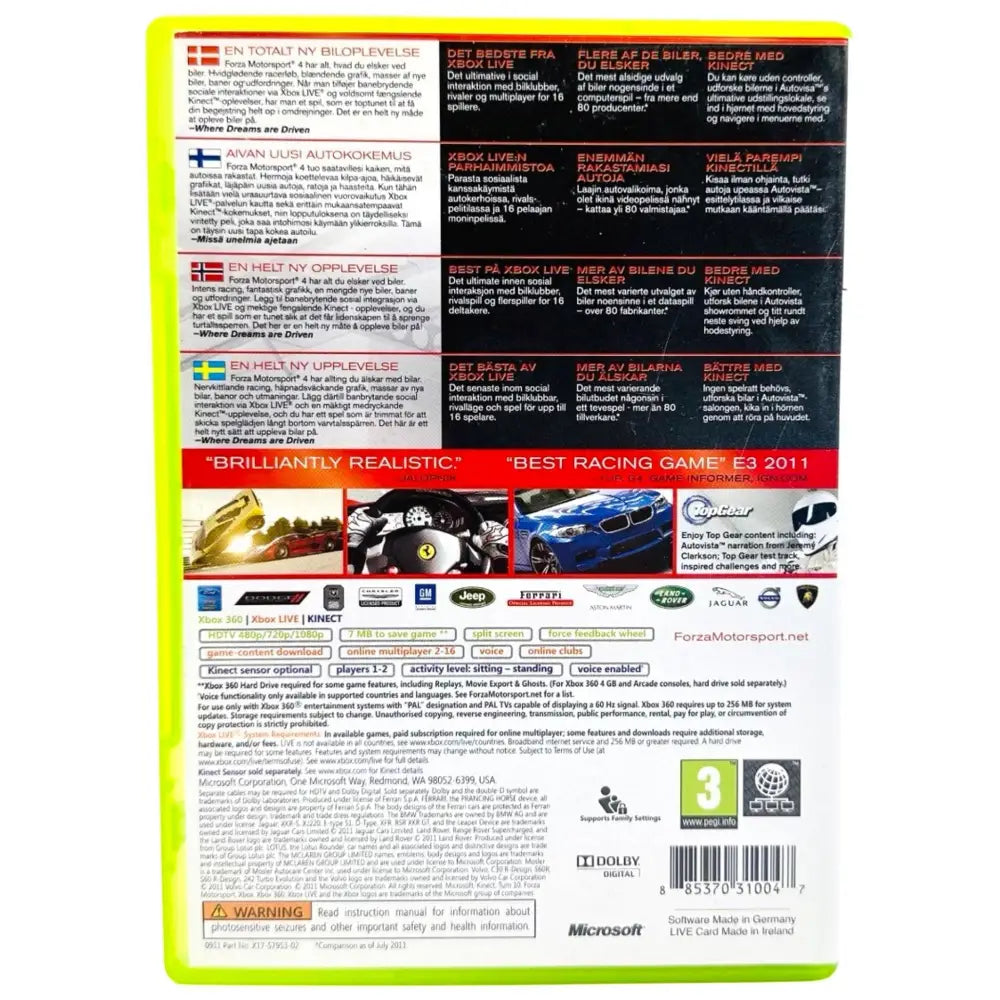 Xbox 360: Forza Motorsport 4 - RetroGaming.no