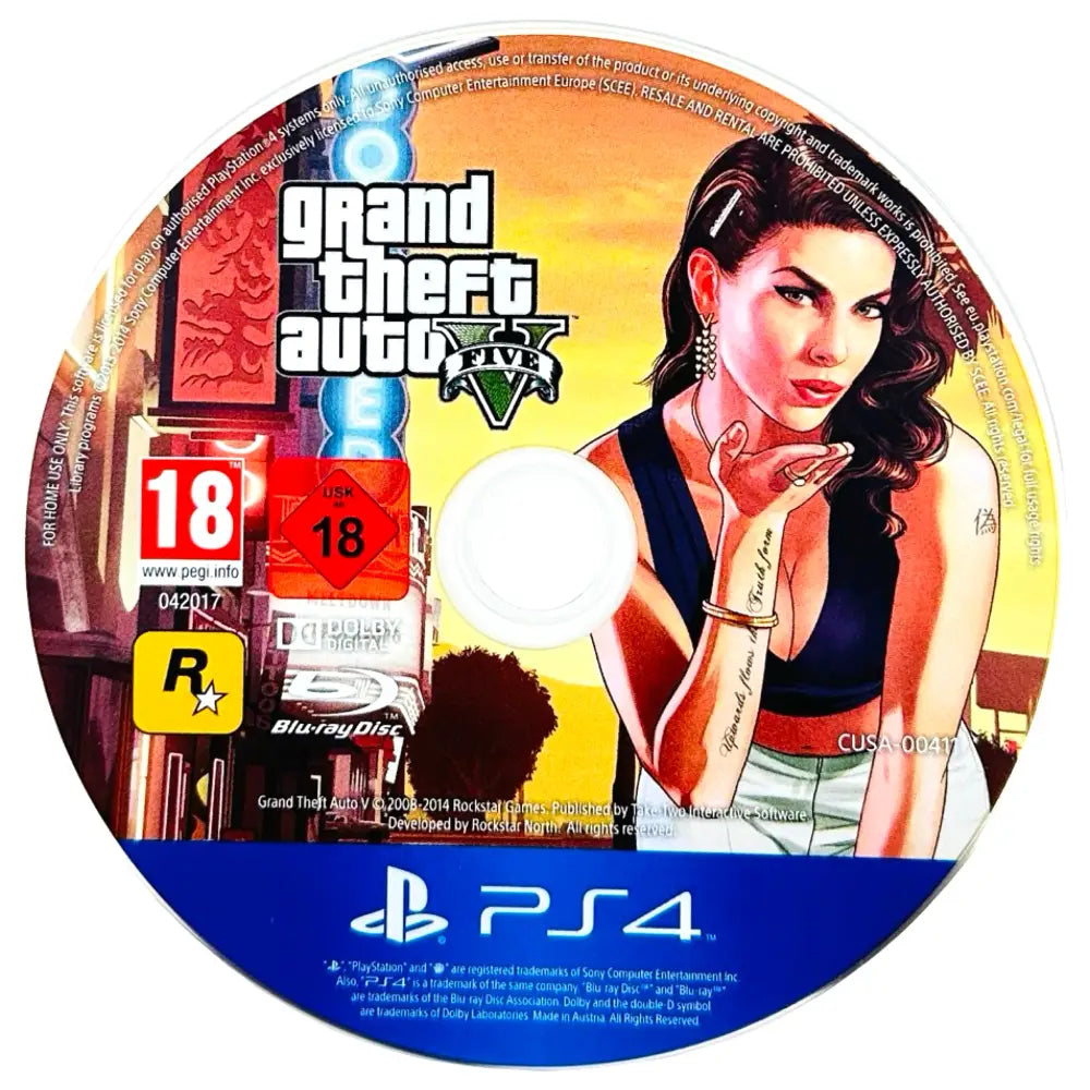 Grand Theft Auto V - PlayStation 4 (PS4) Spill - Kun Spill/Disk