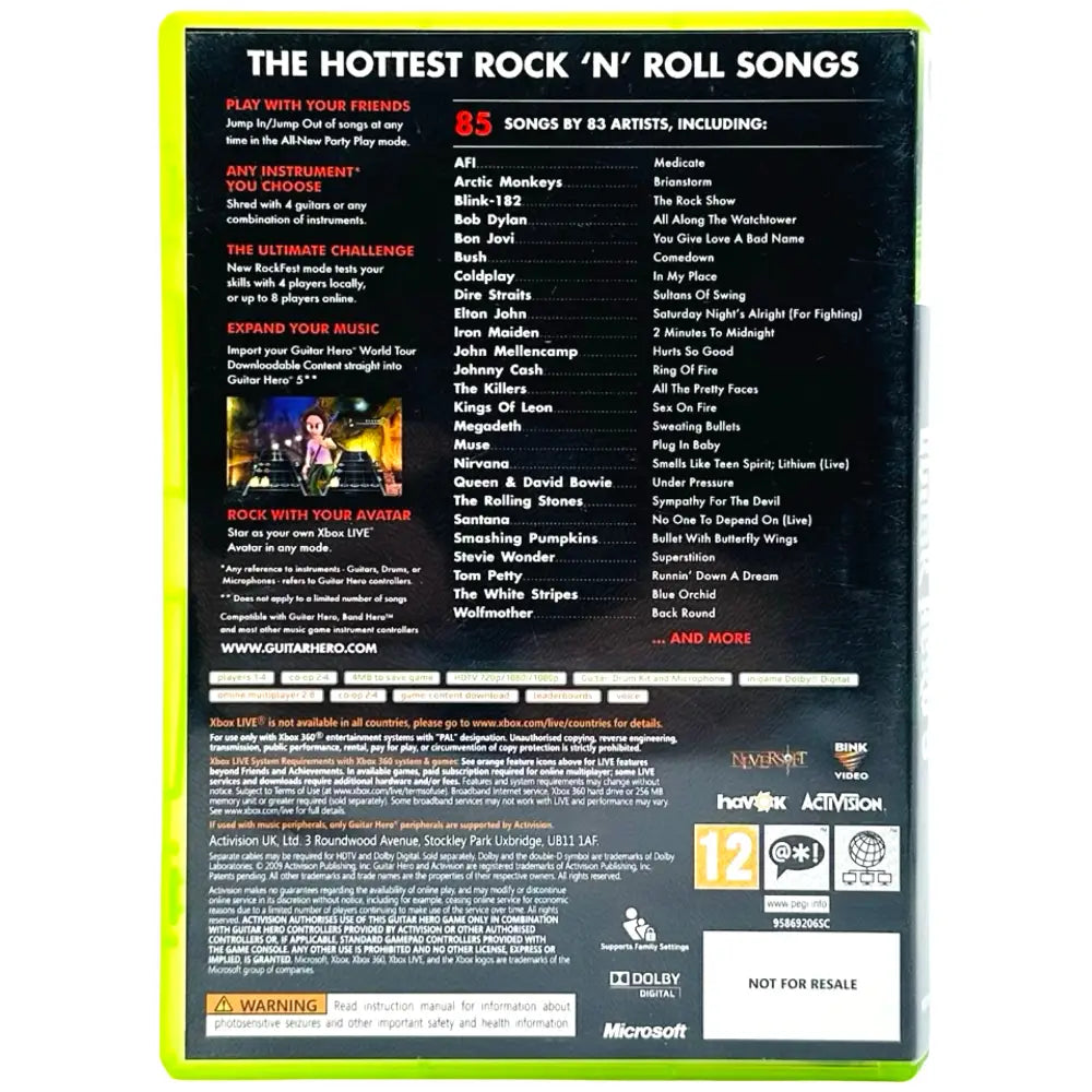 Guitar Hero 5 - Xbox 360 Spill